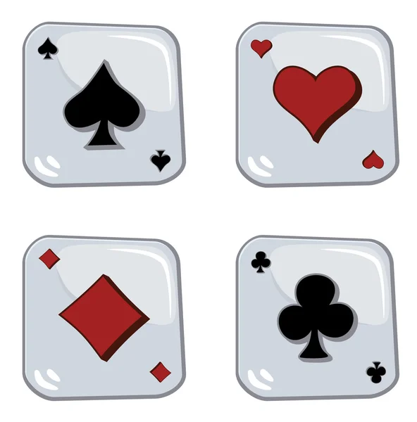 Pulsante poker — Vettoriale Stock
