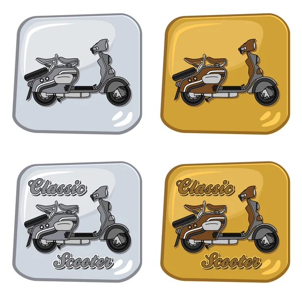 Scooter classico — Vettoriale Stock