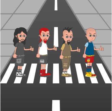 Abbey road müzisyen renkli