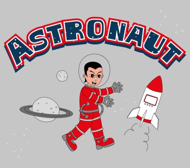 astronot karikatür