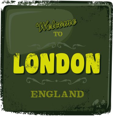 Londra turistik tebrik reklam işareti