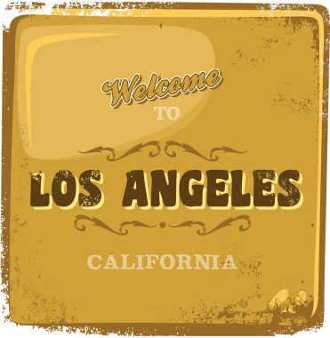 Los angeles Amerika turistik tebrik reklam işareti