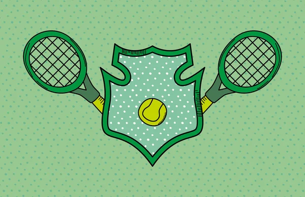 Turneu de tenis desen animat — Vector de stoc