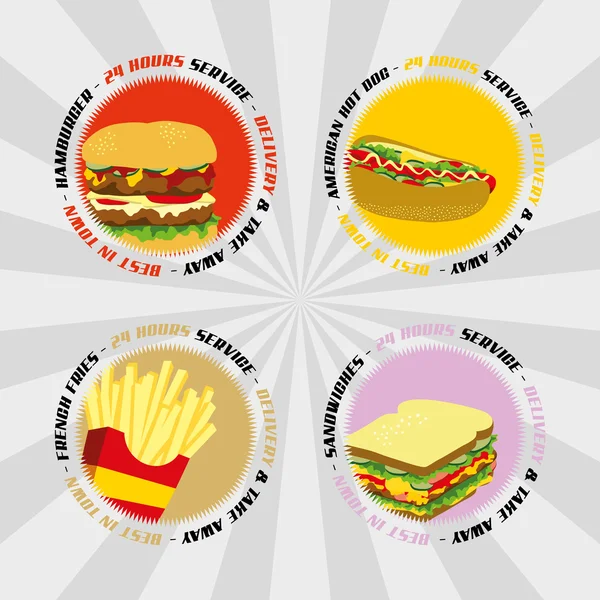 Fast food — Wektor stockowy