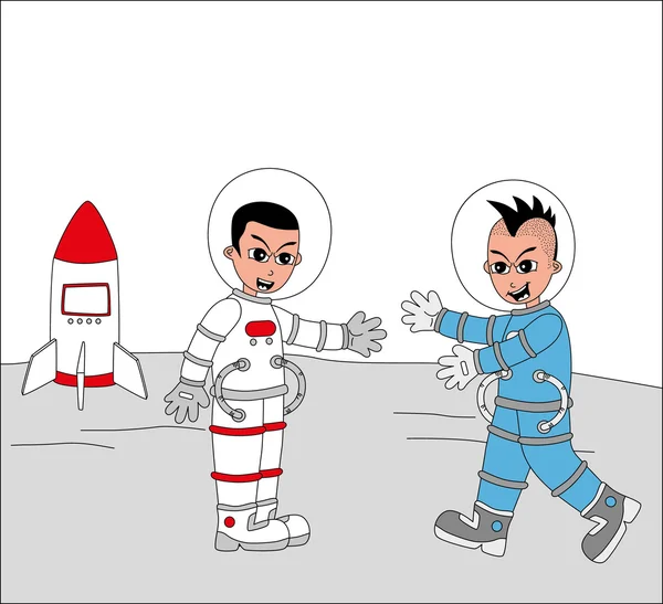 Űrhajós rajzfilm — Stock Vector
