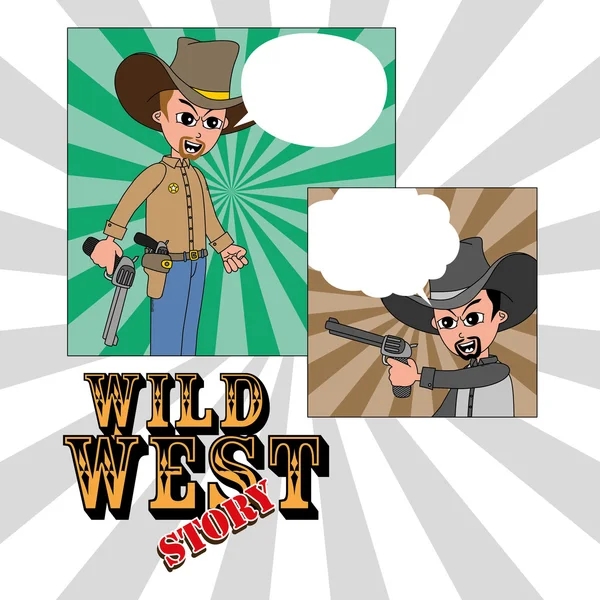 Wild west-cowboy — Stockvector