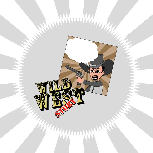 Wild west-cowboy — Stockvector