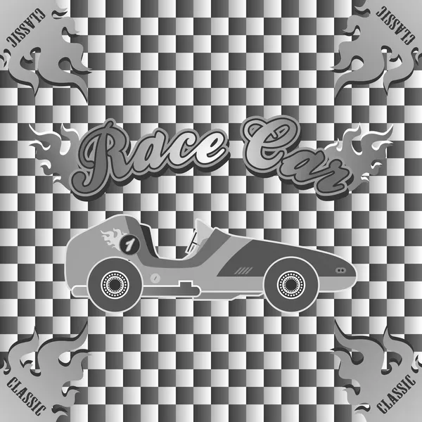 Retro race auto vintage — Stockvector