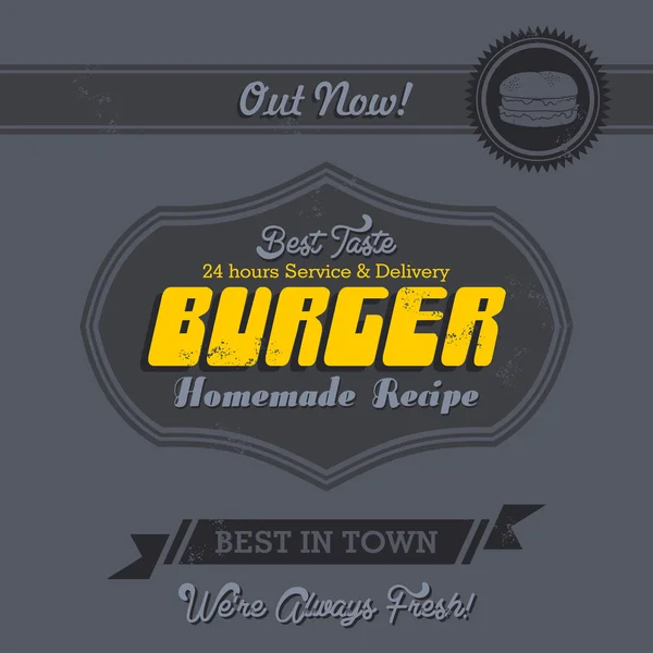 Poster burger — Stock Vector
