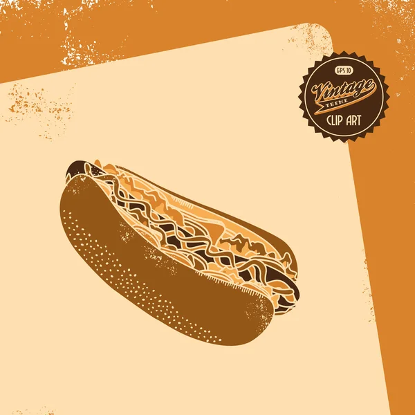 Gustoso hot dog — Vettoriale Stock