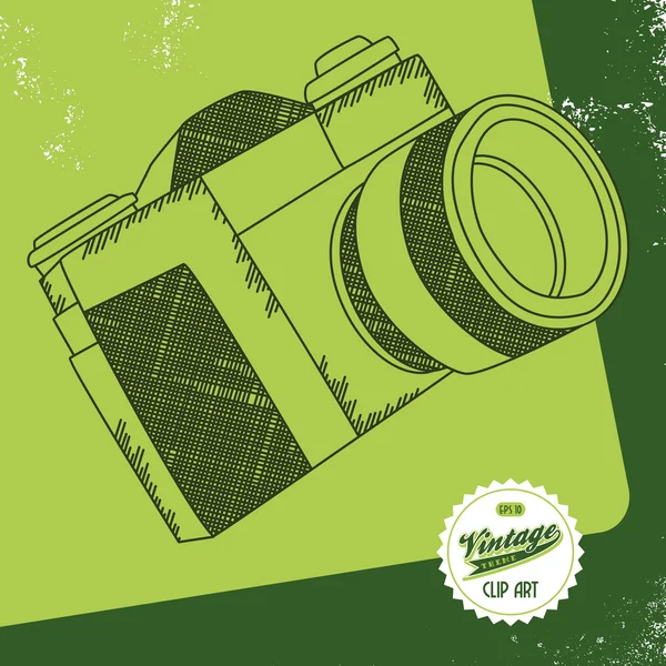 Vintage fotocamera — Stockvector