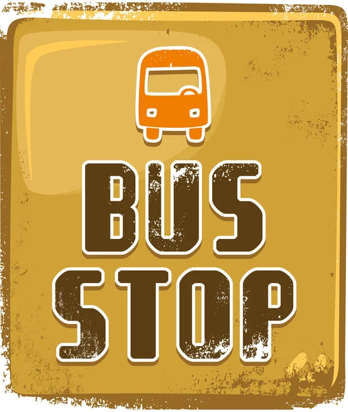 Señal de parada de autobús — Vector de stock