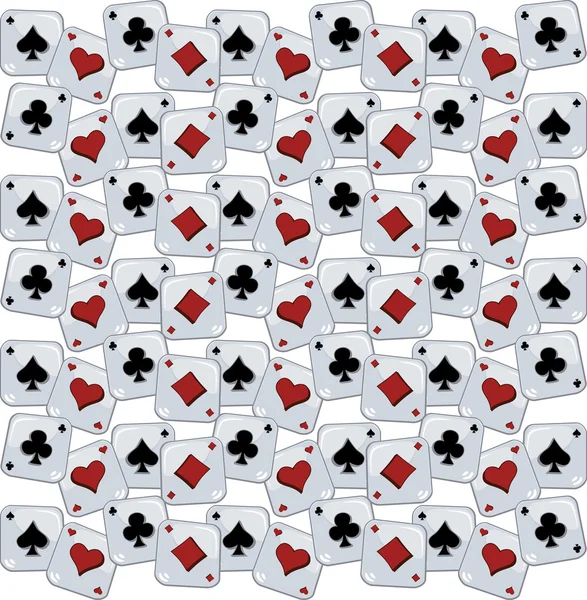 Poker cards pattern — Stock Vector