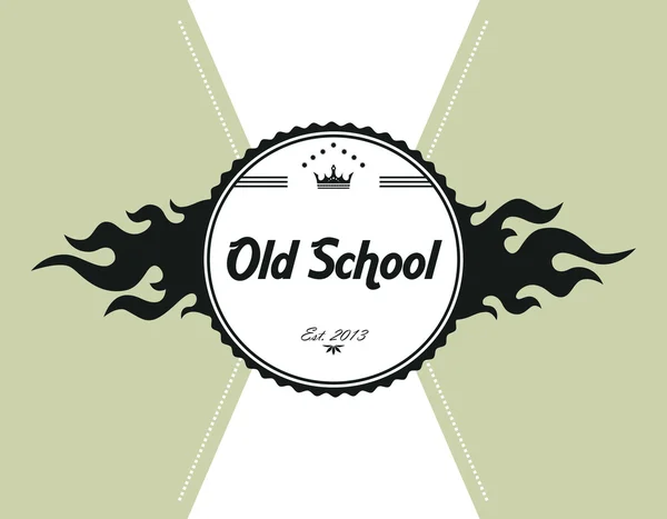 Old school label — Stock Vector