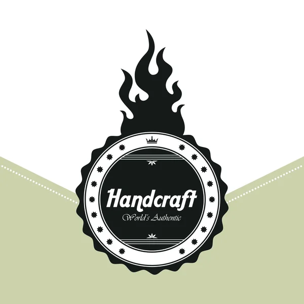 Handcraft label — Stock Vector