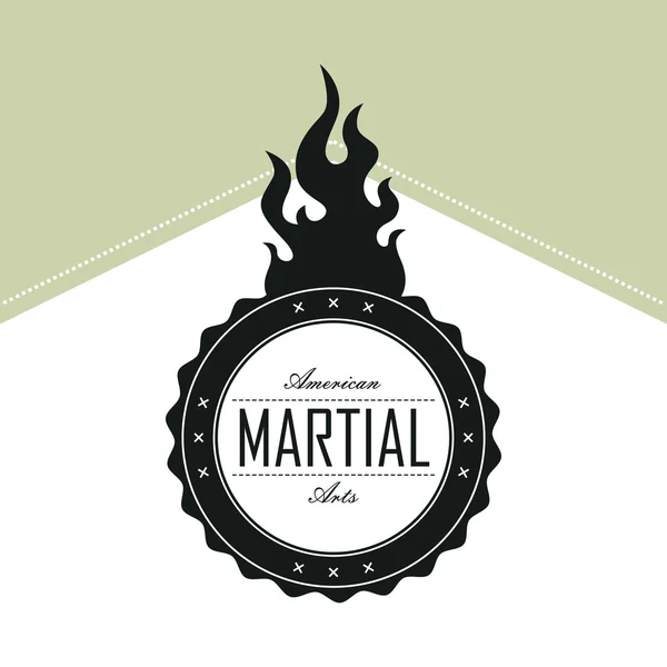 Étiquette martiale — Image vectorielle