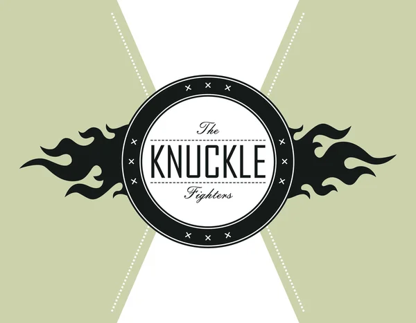 Knuckle label — Stock Vector