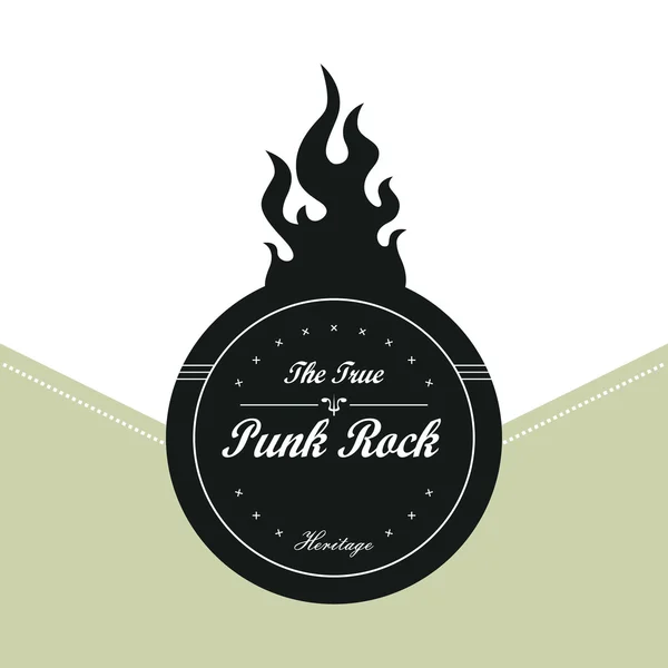 Punk rock label — Stock Vector