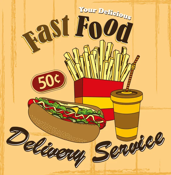 Fast food commerciale — Stockový vektor