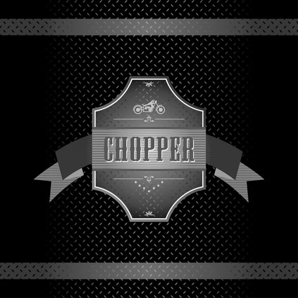 Étiquette de moto chopper — Wektor stockowy