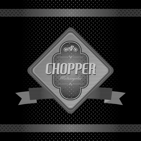 Chopper etiqueta de motocicleta — Vector de stock
