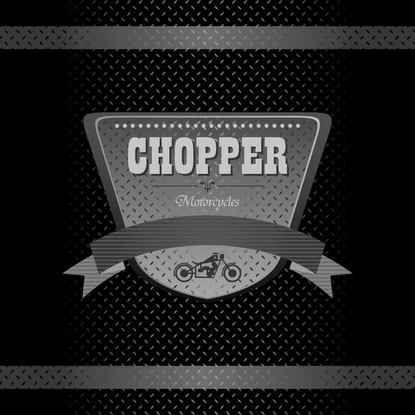 Chopper motorcykel etikett — Stock vektor