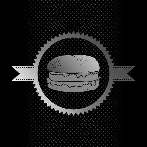 Burger etikett — Stock vektor