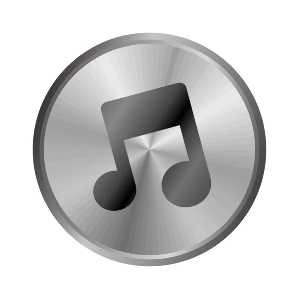 Botón de música — Vector de stock
