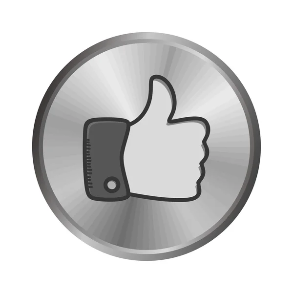 Thumb up button — Stock Vector