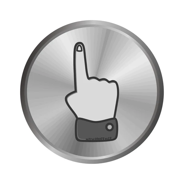Botón de dedo — Vector de stock