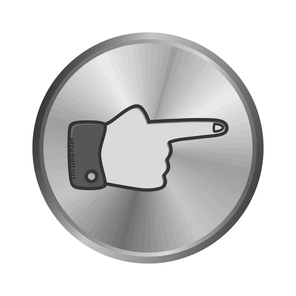 Finger button — Stock Vector
