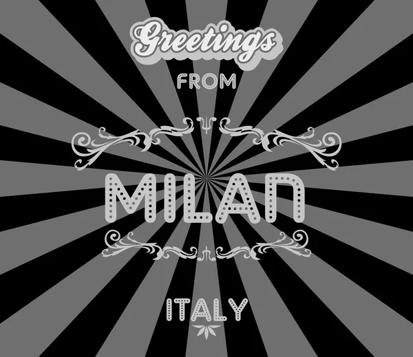 Milán Italia — Vector de stock