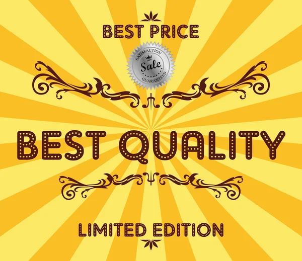Produit meilleure vente de qualité — Image vectorielle