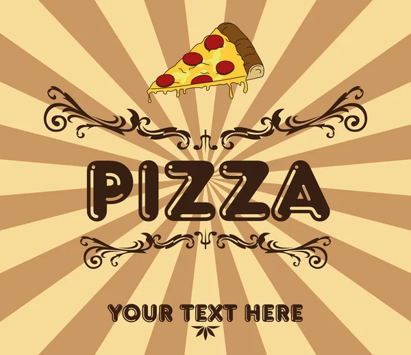 V pizza — Vector de stock