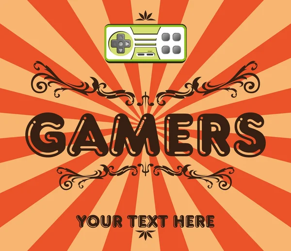 Gamers retro — Stock Vector