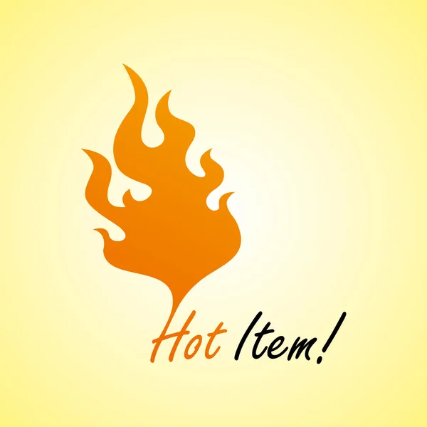 Fire hot item art — Stock Vector
