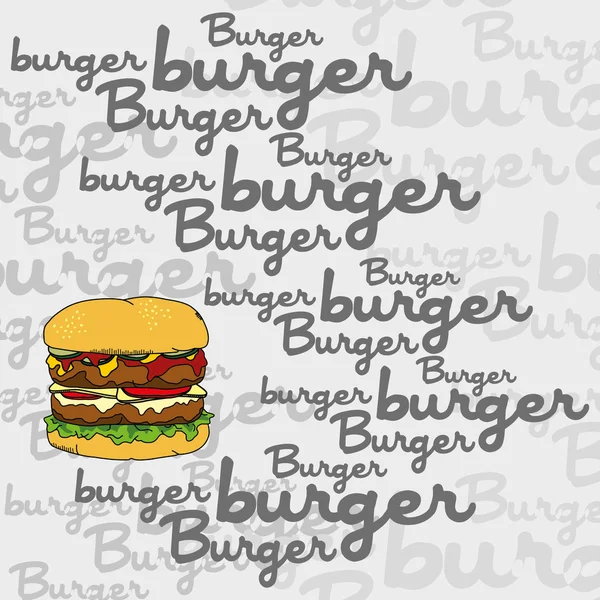 Burger art page — Stock Vector