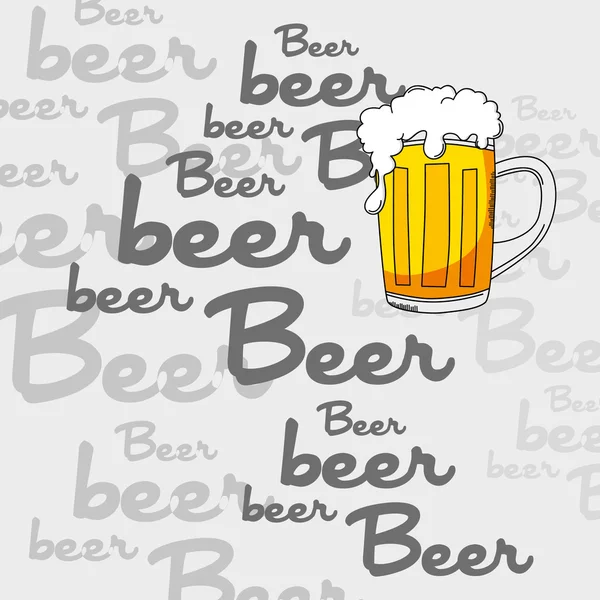 Página de arte da cerveja — Vetor de Stock