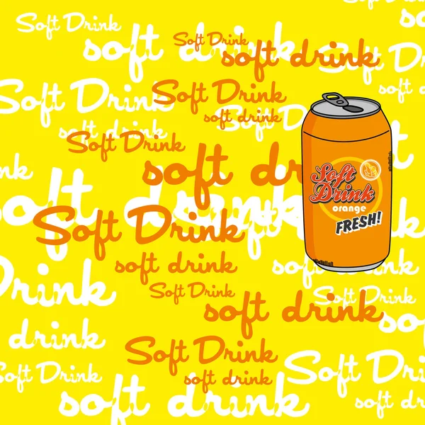 オレンジ色の清涼飲料のアートのページ — ストックベクタ