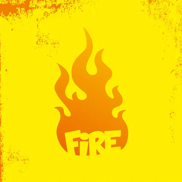 Yangın sanat şablonu — Stok Vektör