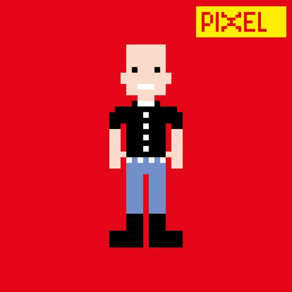 Пиксельный персонаж — стоковый вектор