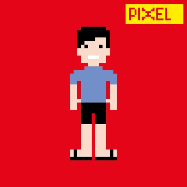 Caractere de pixel — Vetor de Stock