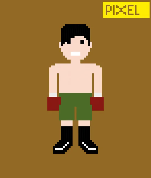 Boxeador de pixels — Vetor de Stock