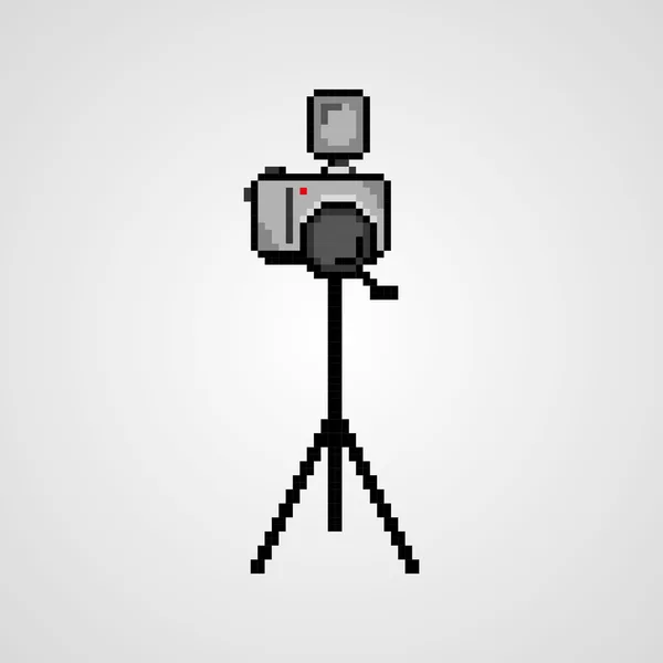 Pixel kunst fotocamera — Stockvector