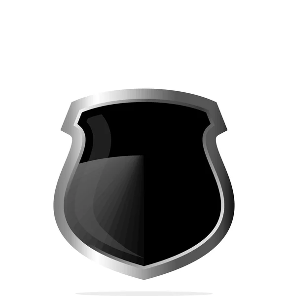 Escudo negro — Vector de stock