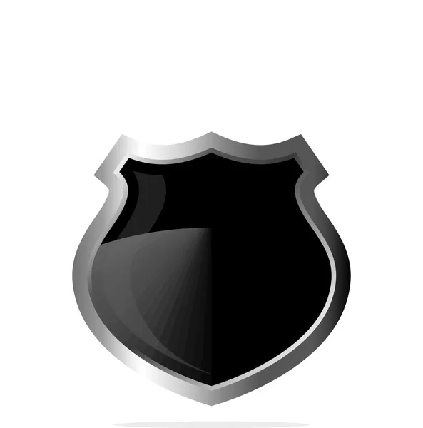 Escudo negro — Archivo Imágenes Vectoriales