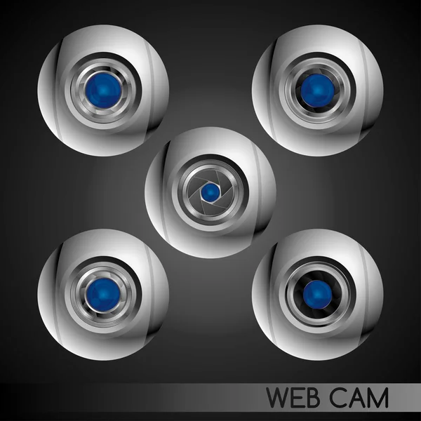 Colección esfera azul plata — Vector de stock