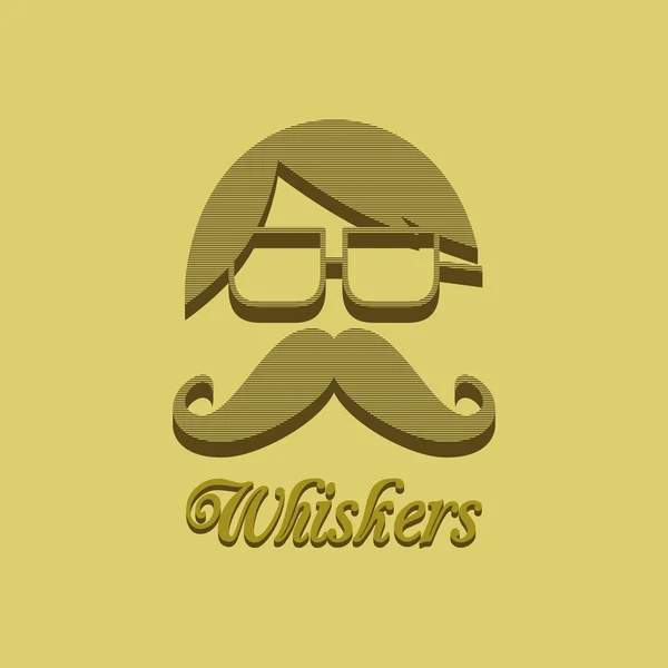 Whiskered caballero — Vector de stock