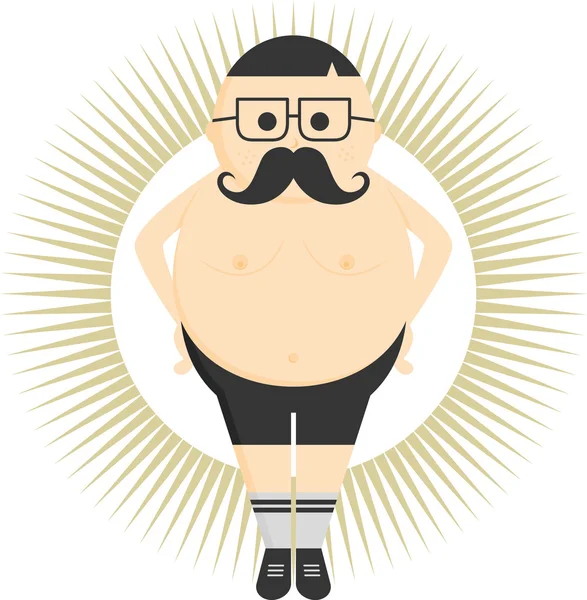 Fat  guy avatar — Stock Vector