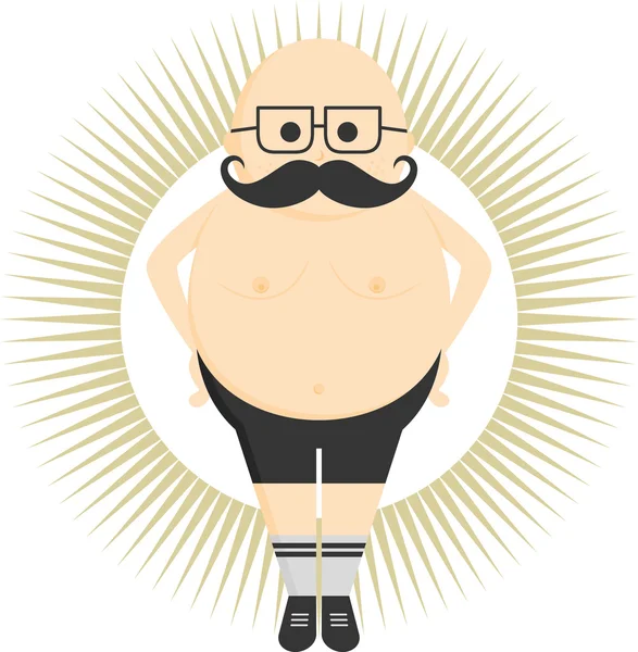 Kövér fickó avatar — Stock Vector